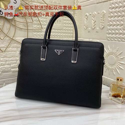 Briefcase Pu@Da men's bag Pu@Da handbag Made of imported top quality original leather High-end repli