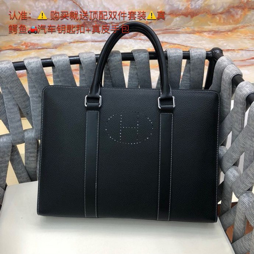 Briefcase Ai@Shi men's bag Ai@Shi handbag Made of imported top original leather High-end replica ver