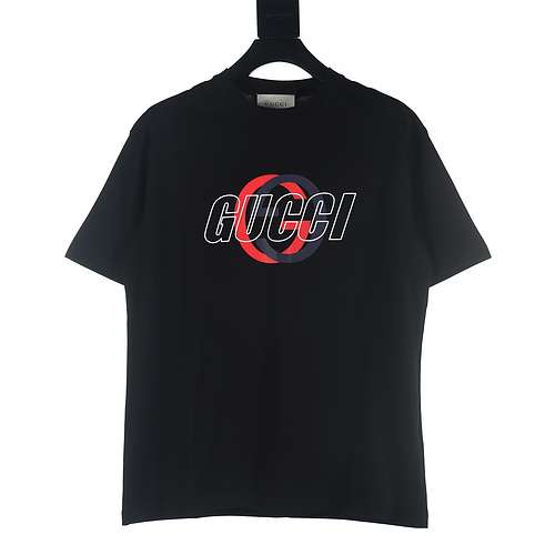 Tshirt a maniche corte con stampa della lettera GUC di Gucci GUC