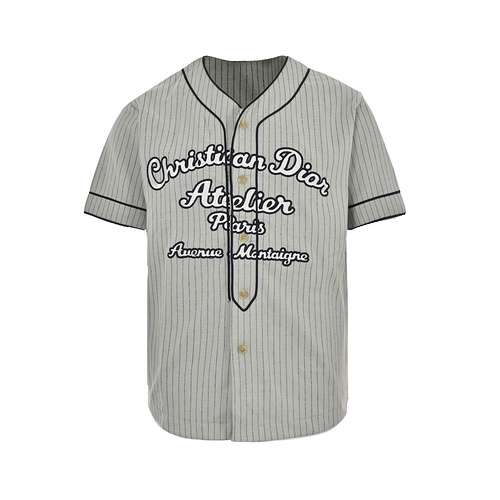 Uniforme da baseball a maniche corte ricamata sul petto CDDior 22ss