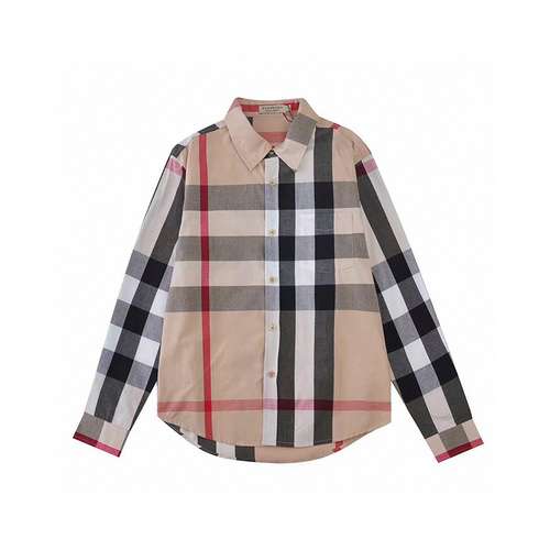 Camicia BBR Burberry 24SS patchwork a righe a maniche lunghe