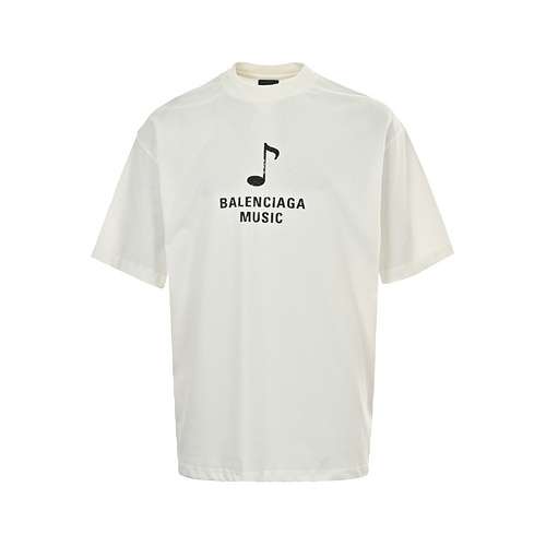 BLCGBalenciaga 24ss musicista di note musicali dipinto ad olio stampato a maniche corte