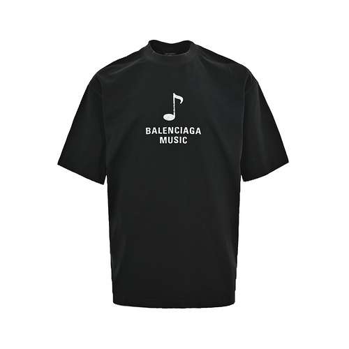 BLCGBalenciaga 24ss musicista di note musicali dipinto ad olio stampato a maniche corte