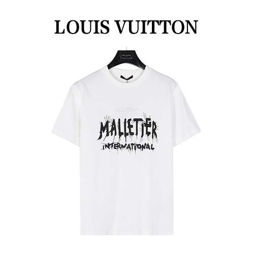 Tshirt a maniche corte LVLouis Vuitton 24ss con ricamo e logo stampato