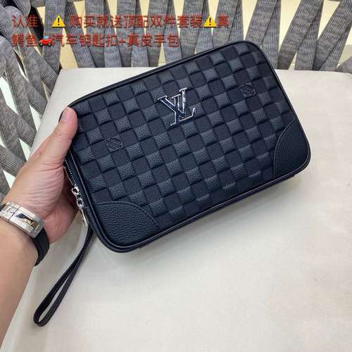 Clutch bag LL men's bag LL handbag Made of imported original cowhide High-end quality Delivery gift 