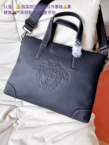 VERS men's bag, Vanzhe briefcase, Vanzhe handbag, made of imported original cowhide, high-end qualit