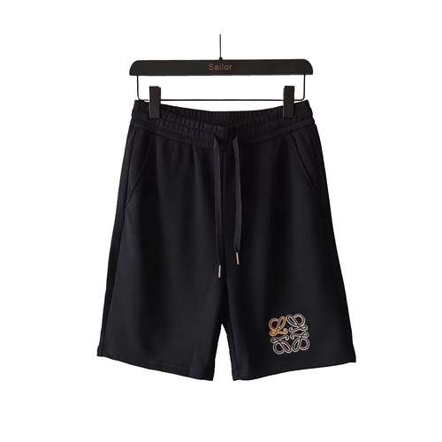 Pantaloncini con logo ricamato etichetta gialla e nera LELuo Yiwei