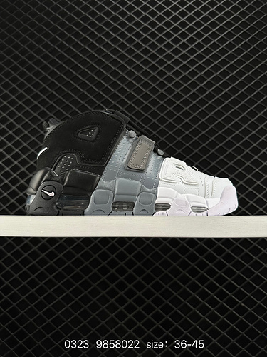 Nike Air More Uptempo "Tri-Color" Nike Pippen Big AIR High Top Black, White and Gray The o