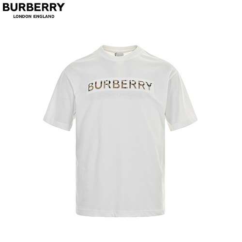 Tshirt a maniche corte con lettere ricamate in rilievo con patch BBRBurberry