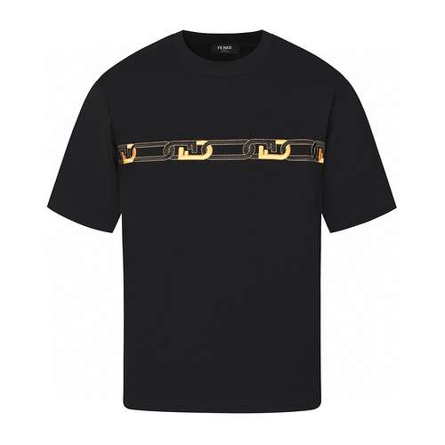 Tshirt a maniche corte con chiusura ad ago FD Fendi 2024 primavera ed estate stile 10000