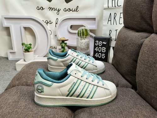 405DAdidas trifoglio Originals Superstar punta a conchiglia classico allmatch scarpe da ginnastica s