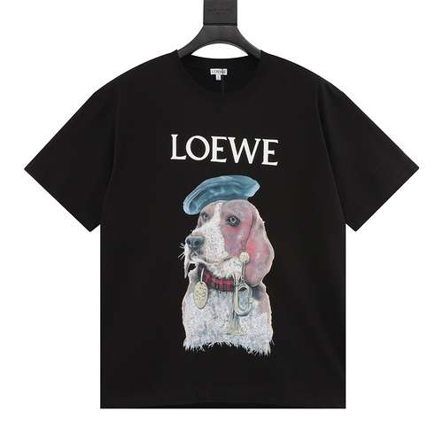 LELoewe 24ss maniche corte con stampa di cani