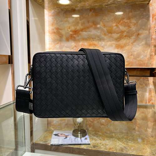 BV men's special crossbody bag, made of imported top original leather, high-end replica version, del