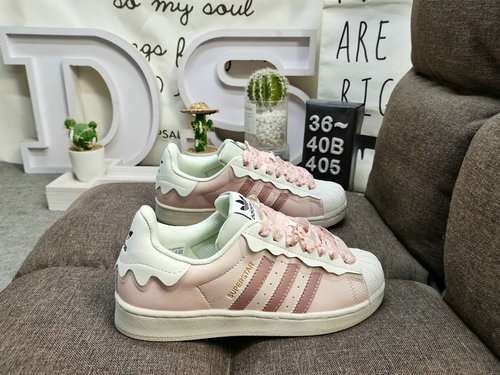 405D genuine standard 2022ss spring goddess matching model, Adidas clover Originals Superstar "