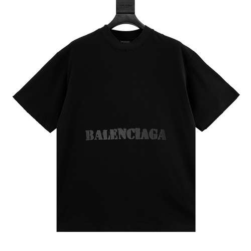 T-shirt BLCG a maniche corte con lettera sfocata davanti e dietro