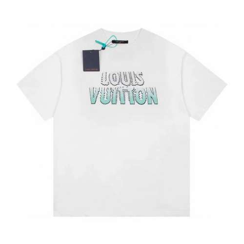 Tshirt a maniche corte con ricamo sfumato fantasma LV Louis Vuitton 23ss ad alta densità