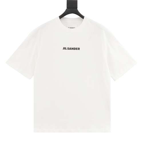 T-shirt a maniche corte con stampa di lettere JIL SANDER davanti e dietro