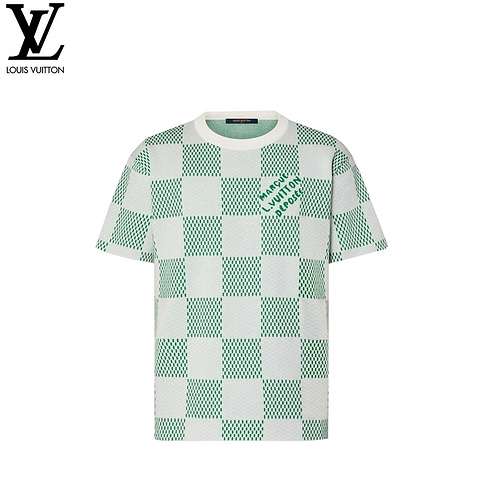 Maniche corte in maglia verde scacchiera di LVLouis Vuitton