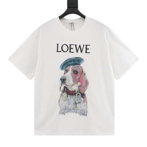 LELoewe 24ss maniche corte con stampa di cani