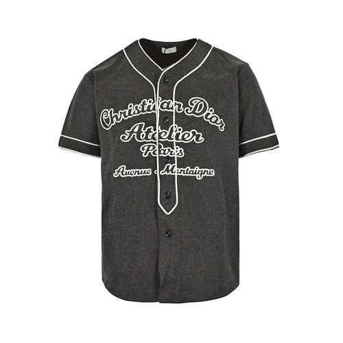 Uniforme da baseball a maniche corte ricamata sul petto CDDior 22ss