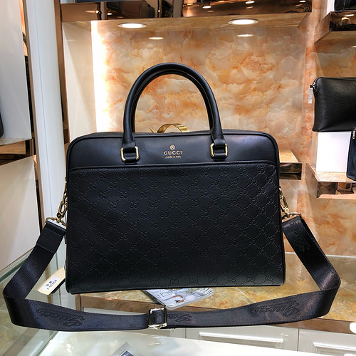 GG briefcase for men, made of imported top original leather, high-end replica version, delivery gift