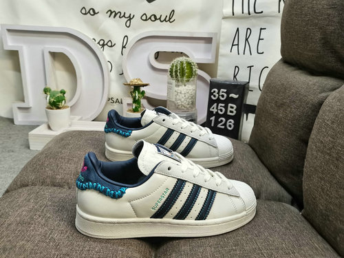 126DAdidas clover Originals Superstar shell toe classic all-match casual sports sneakers High-densit