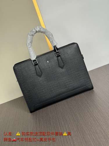 Briefcase Wan@龙 men's bag Wan@龙 crossbody bag Made of imported top original leather High-end replica