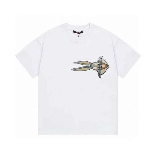 Tshirt a maniche corte ricamata di LVLouis Vuitton 24ss Bugs Bunny