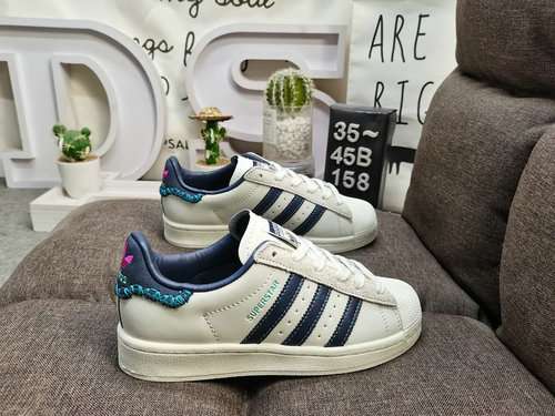 158DAdidas trifoglio Originals Superstar punta a conchiglia classico allmatch scarpe da ginnastica s