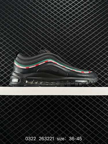 Nike Air Max 97 small hook bullet retro full-length air-cushion casual sports shoes with Swoosh visu