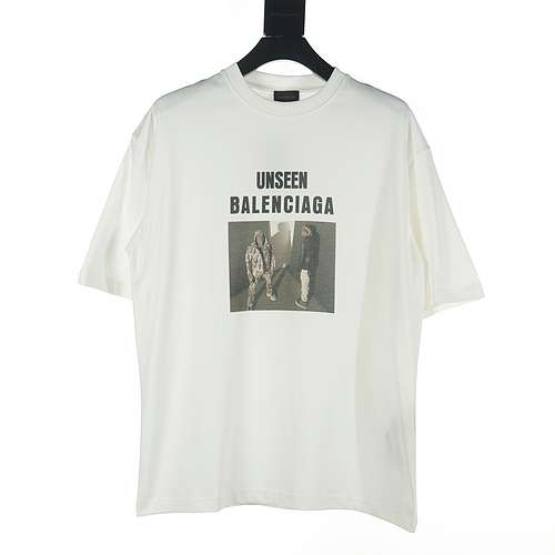 Tshirt a maniche corte con ritratto quadrato BLCG di Balenciaga