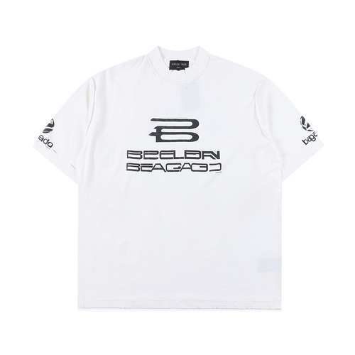 T-shirt a maniche corte effetto vissuto con logo Balenciaga BLCG 24SS AI