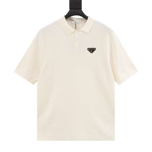 Polo Prada PRD a maniche corte con logo triangolo