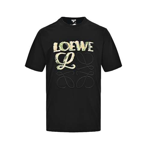 Maniche corte con logo ricamato LELoewe 24ss