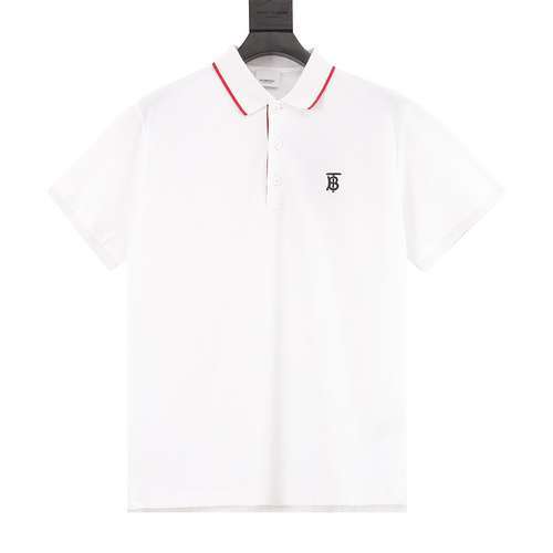 Polo a maniche corte con logo BBR classico TB ricamato