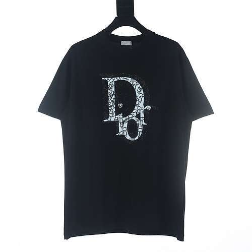 T-shirt a maniche corte con monogramma presbite Dior CD