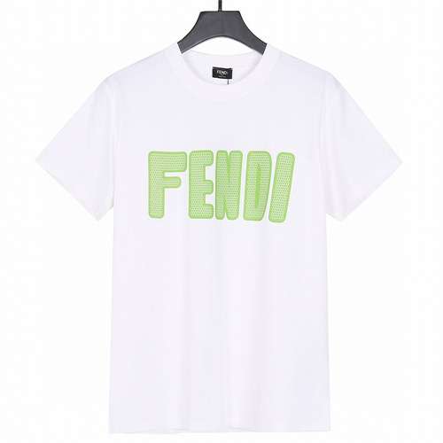 FD Fendi 24ss nuove maniche corte stampate con lettere verdi