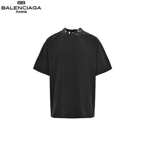 BLCGBalenciaga maniche corte con bottoni hardware traforati