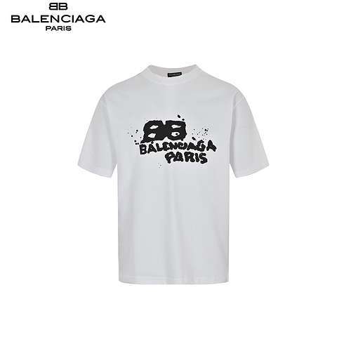 BLCGBalenciaga maniche corte con graffiti davanti e dietro