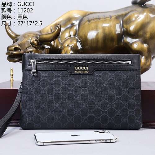 Clutch bag GG men's bag GG crossbody bag Made of imported original cowhide, high-end quality, delive