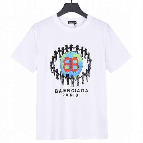 BLCGBalenciaga 24ss Novità Maniche corte stampate Protect the Earth