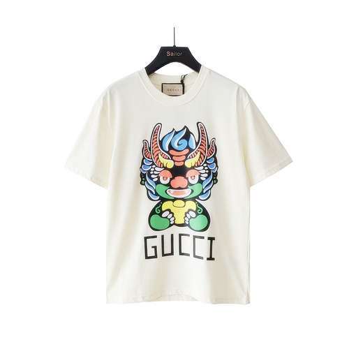 T-shirt a maniche corte con logo limitato GC Gucci 24ss Year of the Dragon