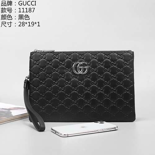 Clutch bag GG men's bag GG crossbody bag Made of imported original cowhide, high-end quality, delive