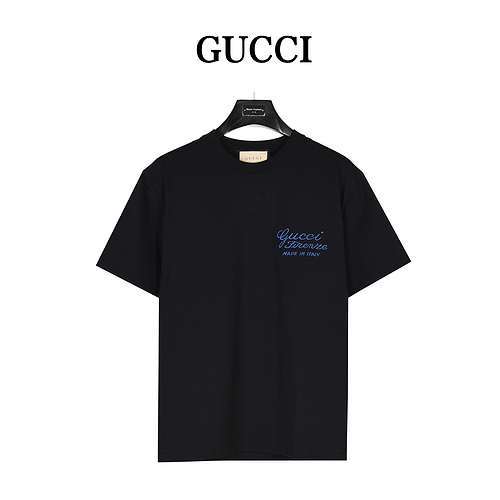 GC Gucci 24ss maniche corte ricamate davanti e dietro