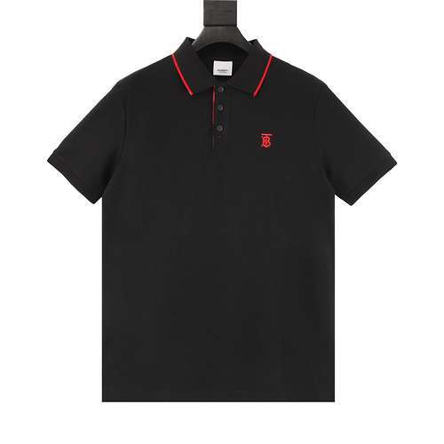 Polo a maniche corte con logo BBR classico TB ricamato