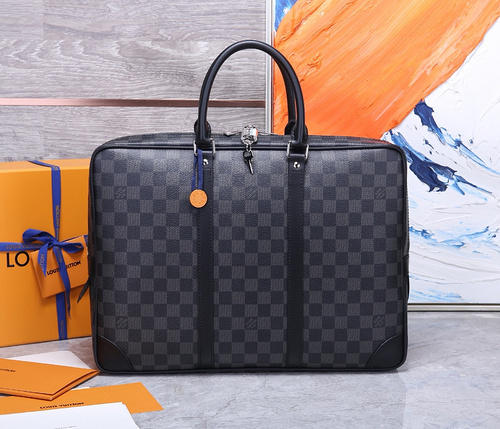 Briefcase LL men's bag LL crossbody bag Made of imported top original leather High-end replica versi