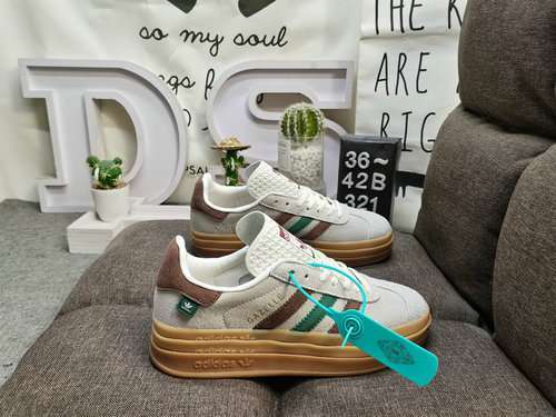 321DAdidas Originals Gazelle Bold W trifoglio tre strati suola spessa lowtop retrò versatile sneaker