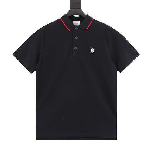 Polo a maniche corte con logo BBR classico TB ricamato