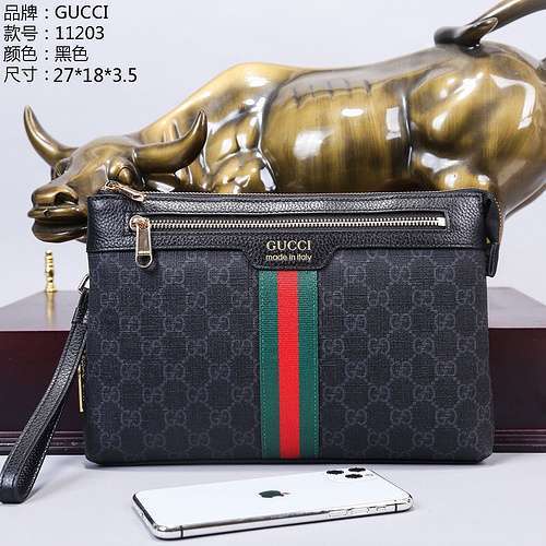 Clutch bag GG men's bag GG crossbody bag Made of imported original cowhide High-end quality Delivery