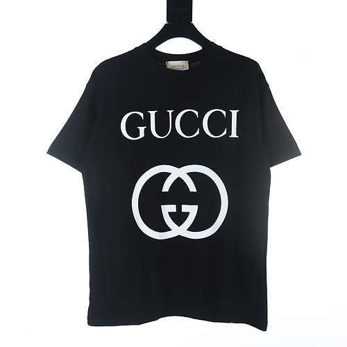 Tshirt a maniche corte con stampa della lettera GCGucci GUC con doppia G